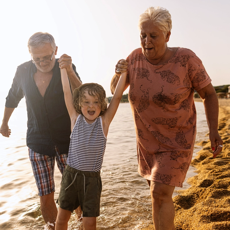 Grandparents with kid